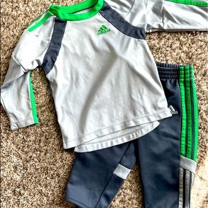 Adidas grey and green set